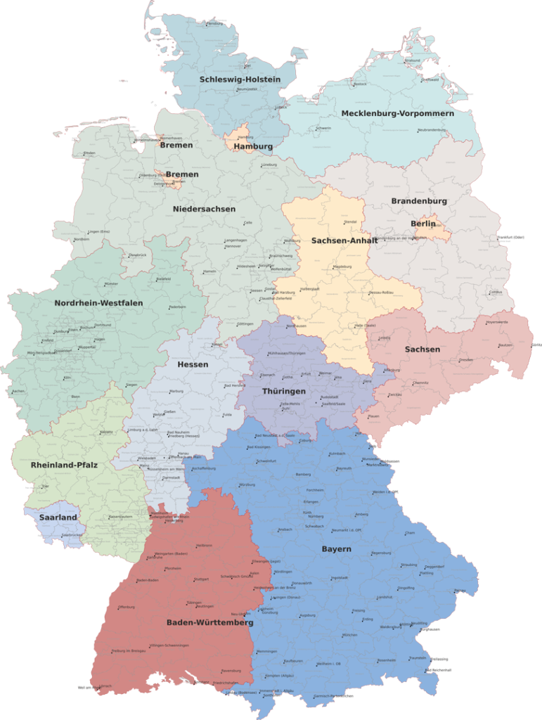 Karte Deutschland Landkreise